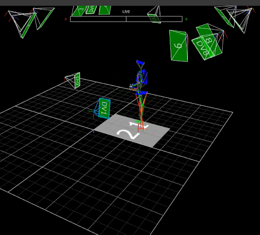 Screenshot of avatar created by motion capture data. 