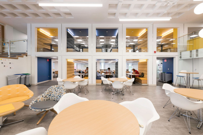 iZone's Norris Piazza, looking toward the study booths