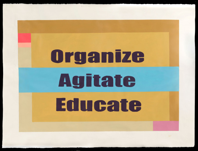 Brittany Williams Untitled mural 2020 Organize Agitate Educate 