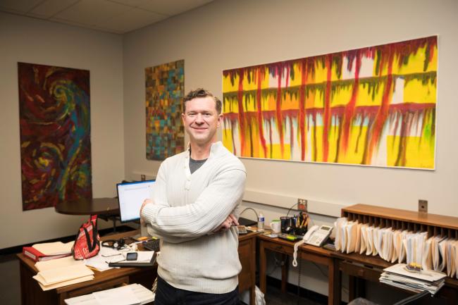 Randall Cook in his office