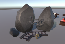 Environment assets, Interactive Skull, Walkie Talkie