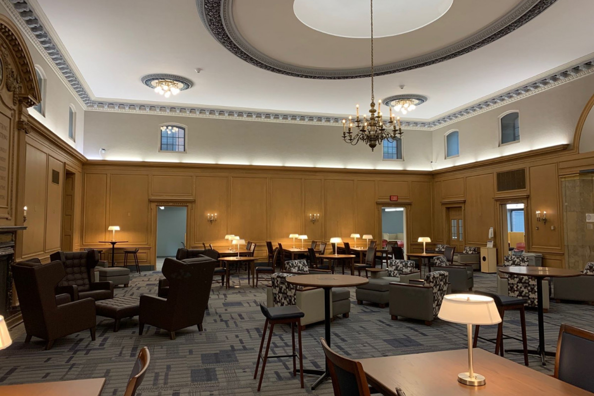 A view of Miner Reading Room, 2021