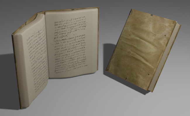 3D modeled manuscript.