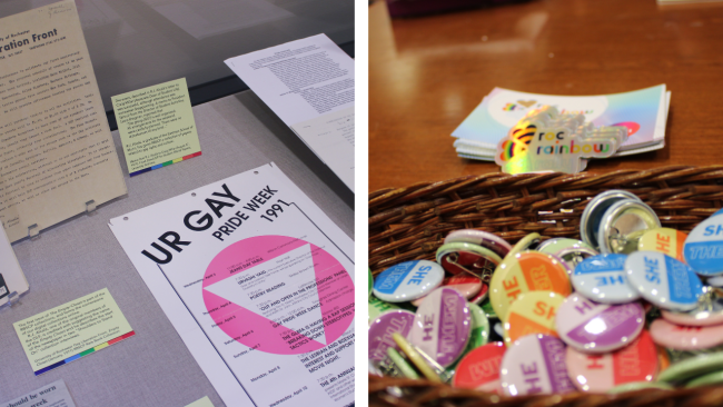 Archival materials and pronoun buttons