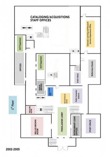 Rush Rhees first floor floorplan from 2002-2005