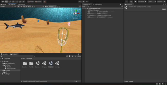 screenshot of Unity's user interface.