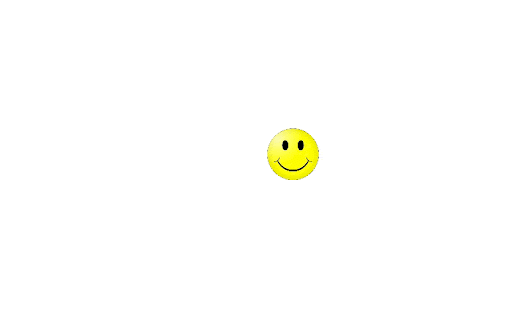 smiley face floating around. 
