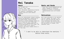 User persona.