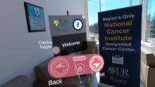 Welcome menu and user interface