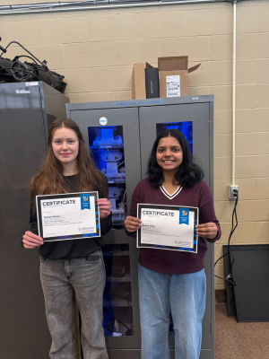 Studio X students showing their awards