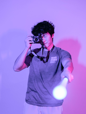 Hammer Holding Camera and glow stick
